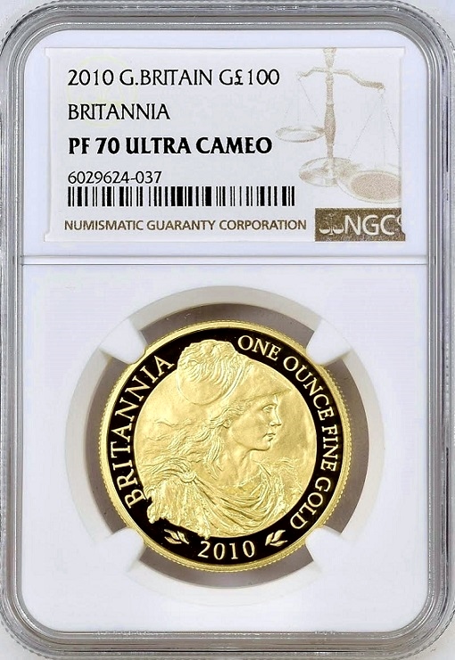 あすつく】 はなみるる2014年 英国ブリタニア 10ポンド金貨 NGC PF70UC 