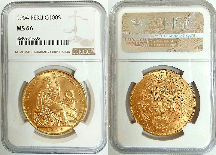 第二の雲上の女神 ペルー 女神の坐像 100ソル金貨 | Antique Coin ALE  