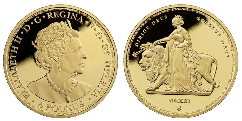 年 セントヘレナ ウナとライオン マスターピース   Antique Coin