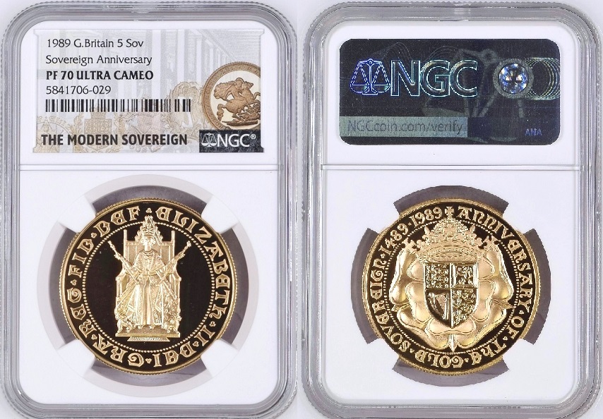 将来有望 1989年 イギリス プルーフ ソブリン金貨 | Antique Coin ALE 