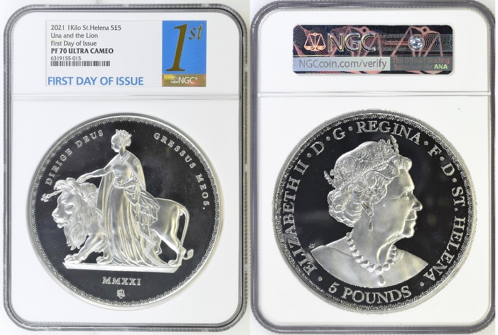ウナとライオン2kg銀貨、ゴシッククラウン、スリーグレイセスなど新着 