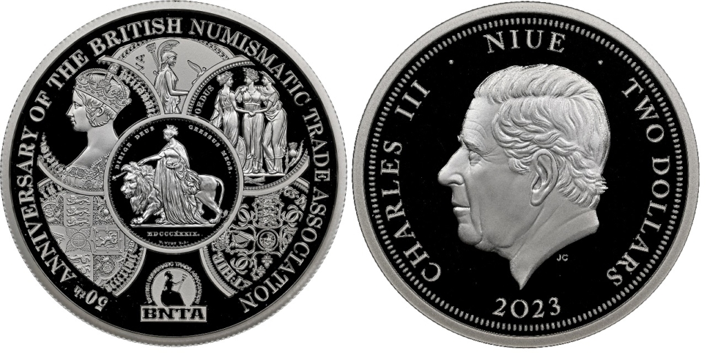 2023年 BNTA 50周年 2オンス プルーフ銀貨 鑑定済みコイン販売開始  