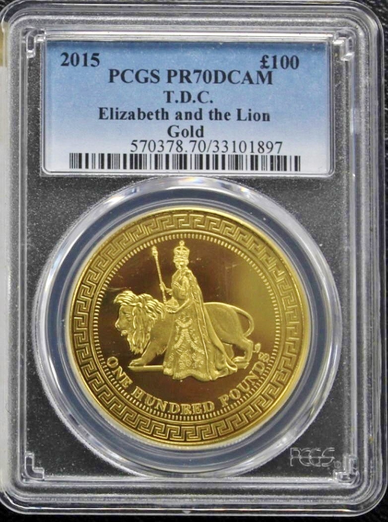 2012年 英領TDC ウナライオン 2ソブリン 金貨 NGC PF70UC