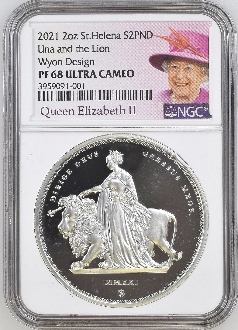 2019年 イギリス 1ドル NGC PF69 ウナとライオン 銀貨 コイン