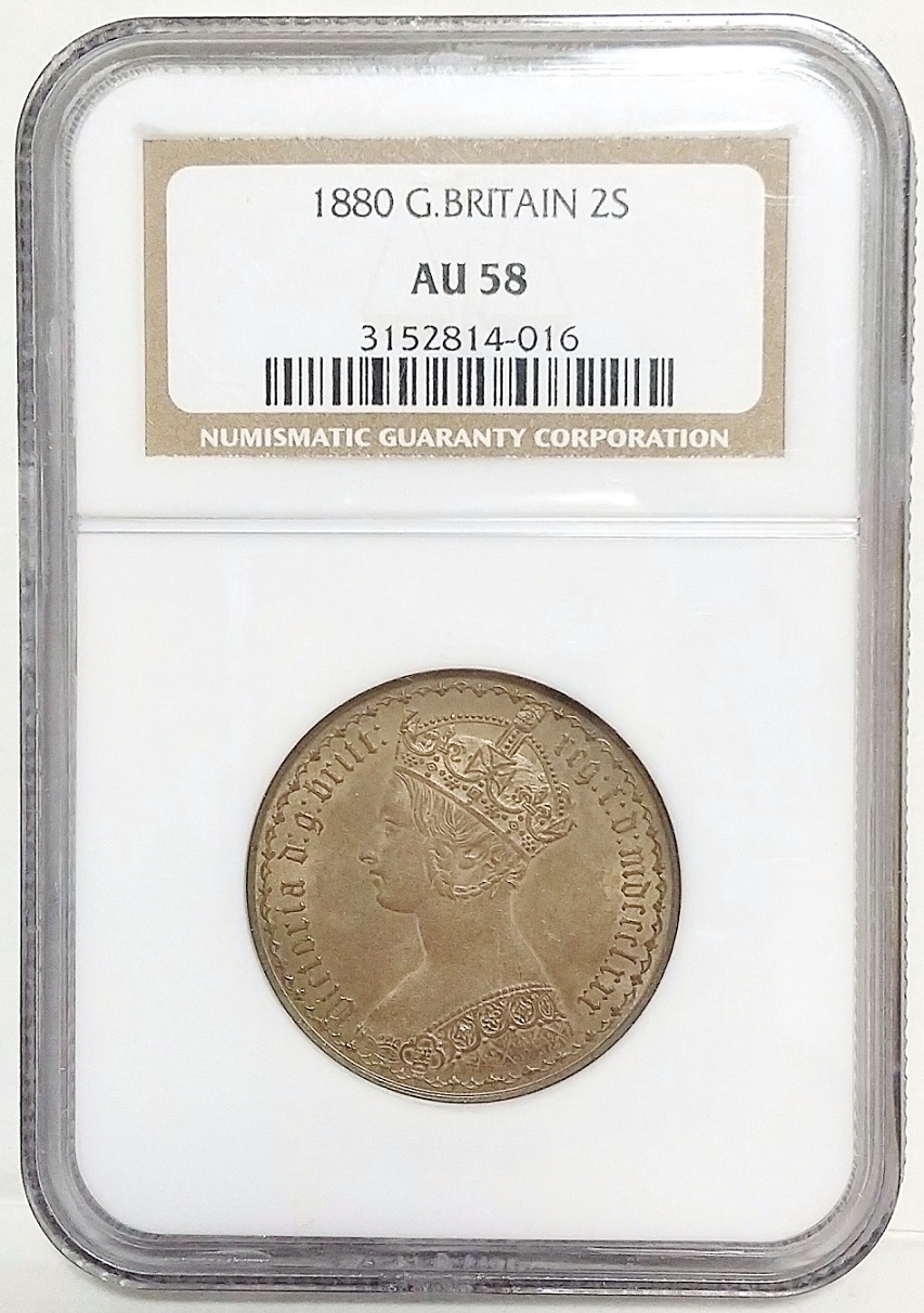 ゴシックフローリン　銀貨　1871年　ANACS EF40 旧貨幣/金貨/銀貨/記念硬貨 オンライン超特価