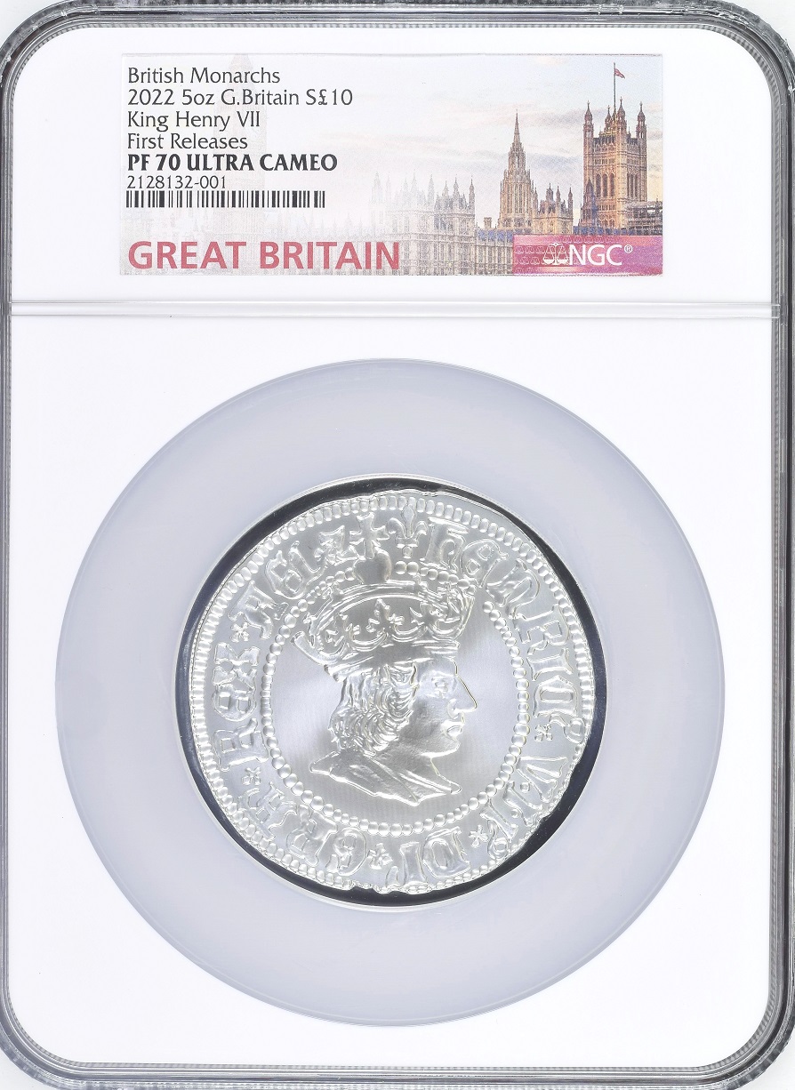 2022 英国 エドワード7世 10ポンド 銀貨 NGC PF70 最高鑑定-