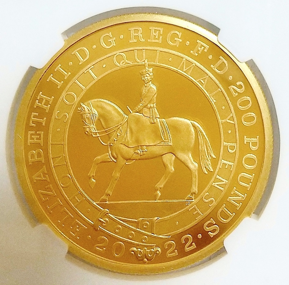 Antique Coin ALE アンティークコイン エーエルイー 国内最安値 日本最大級の品揃え ゴシッククラウン ウナとライオン スリーグレイセス  取扱店 / 2022年 英国 イギリス プラチナジュビリー 200ポンド 2オンス プルーフ 金貨 2oz NGC PF70 ULTRA CAMEO