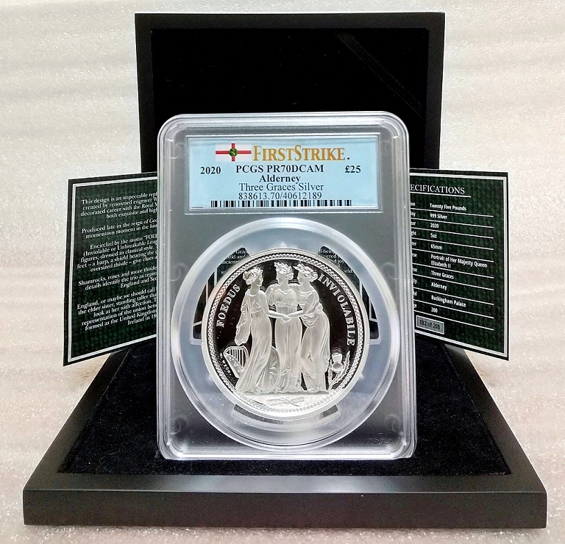 最高鑑定】スリーグレイセス 銀貨 2020年 PCGS PR70DCAM FIRST STRIKE