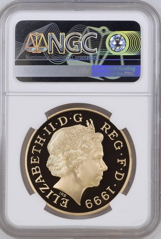 1999 イギリス ダイアナ妃追悼 £5 プルーフ銀貨 NGC PF69UC ③