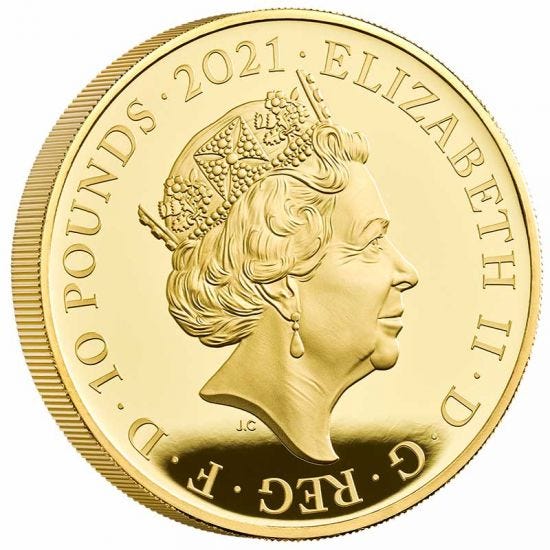 生誕95周年 エリザベス2世 2021 イギリス 5オンス 銀貨 英国 コイン 