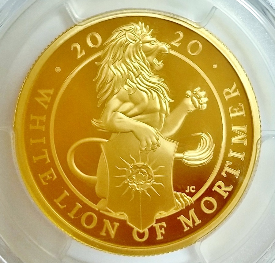 19966円 【SALE／90%OFF】 2020 クイーンズビースト ホワイトライオン ゴールドブラックエンパイア 銀貨