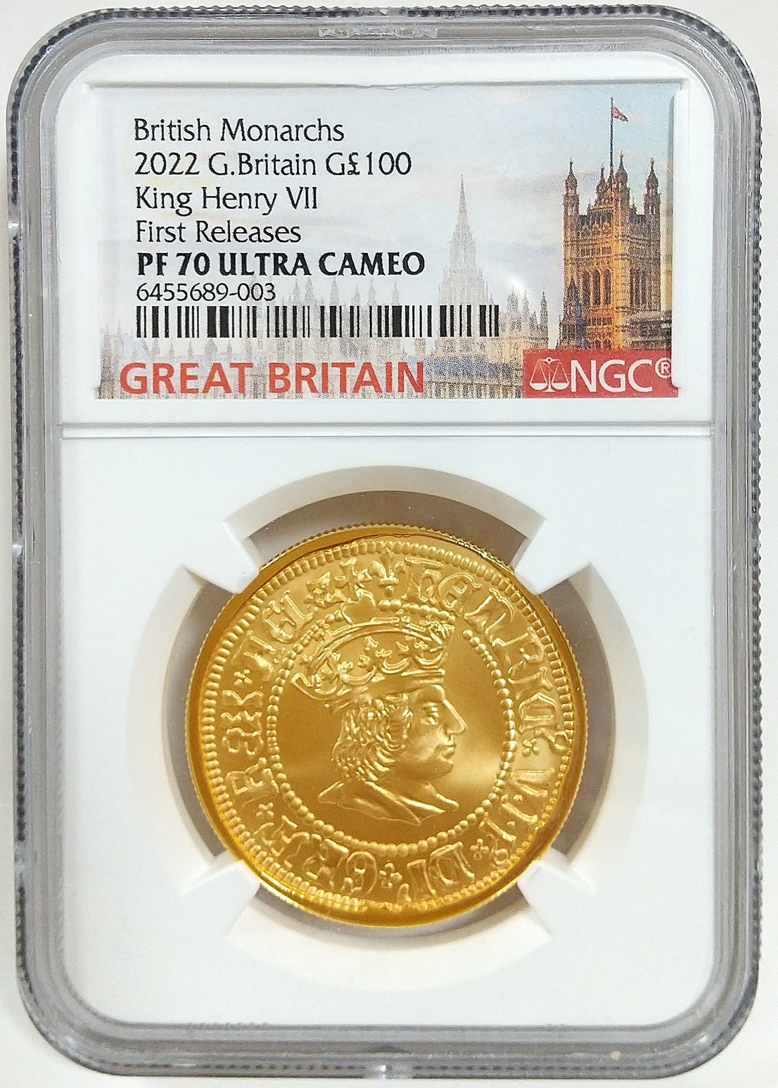 2022年 イギリス 英国君主 ヘンリー7世 2ポンド 1オンス プルーフ 銀貨 
