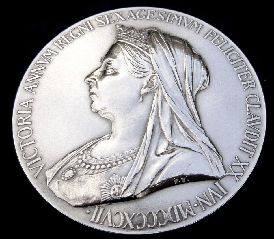 1897 イギリス ヴィクトリア ダイアモンド ジュビリー 大型 銀 メダル