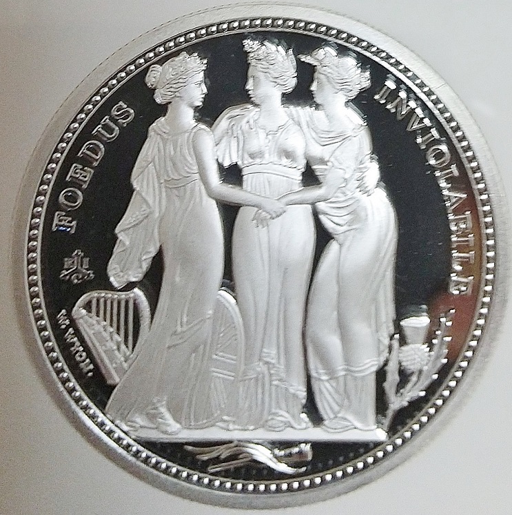 2021 セントヘレナスリーグレイセス 復刻試鋳 £5銀貨 NGC PF69UC-