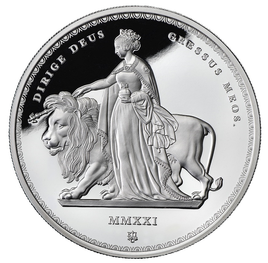 2021 セントヘレナ ウナライオン 1oz £1 銀貨 NGC MS69FR①-