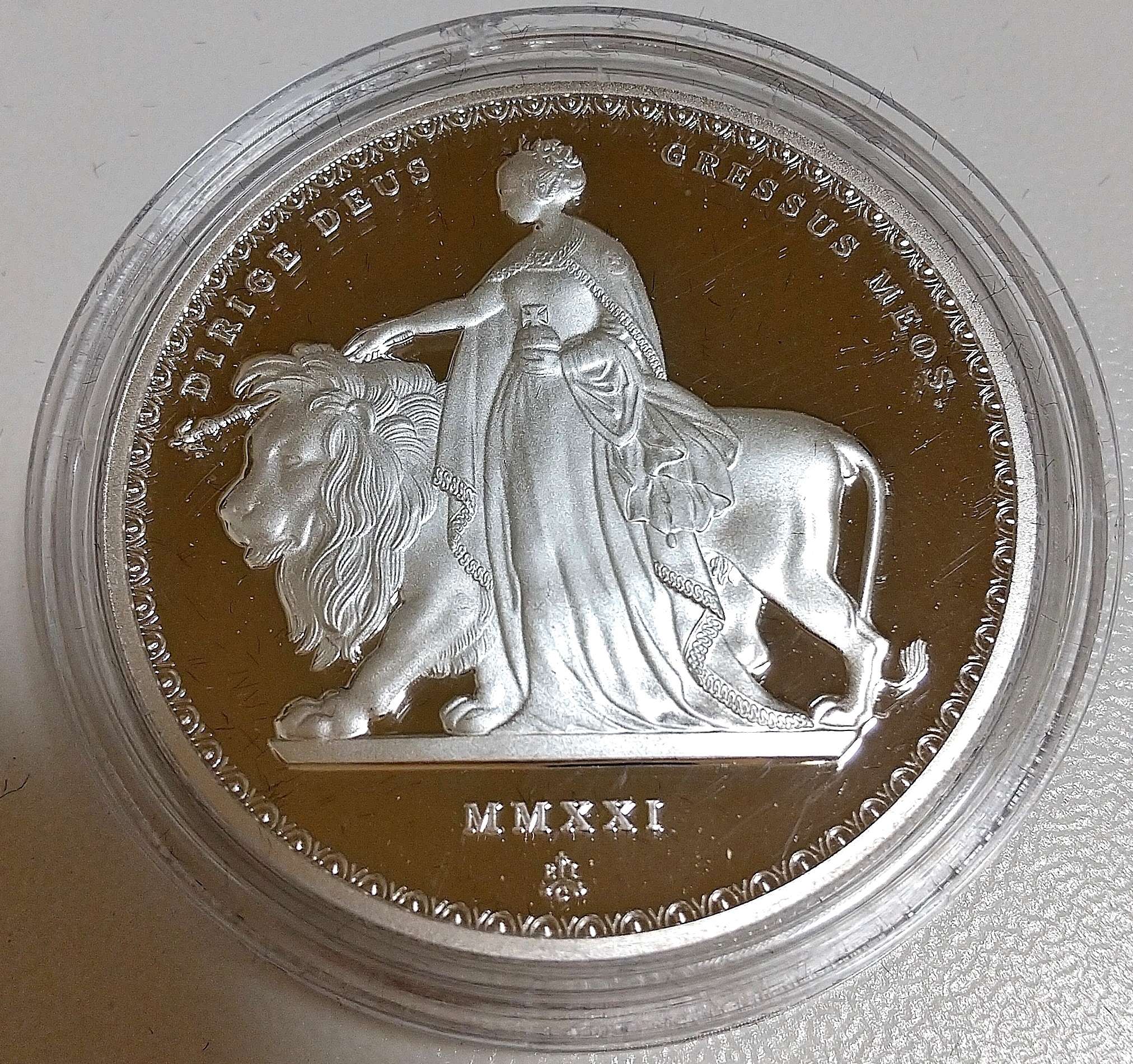 2021 セントヘレナ ウナとライオン £1プルーフ銀貨 NGC PF69UC③